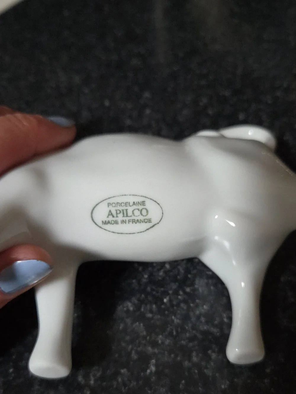 Apilco PorcelainWhite Ceramic Cow Creamer Made In France